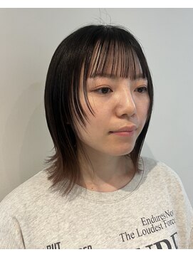インデックスヘアー 錦糸町店(in'dex hair) サイドバングたっぷりなタンバルモリ/タッセルカット/韓国ボブ