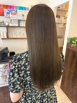 オーバルヘアー(OVAL hair) 透明感ミントベージュ/ロングストレート/艶髪