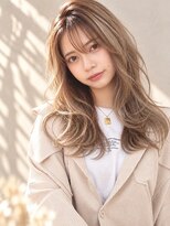 ニド(Nido.) 透明感ベージュ×ふんわりレイヤーロング