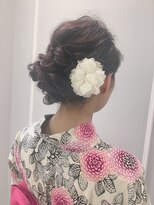 浴衣  ゆるシニヨンアレンジ
