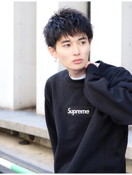 ネイビー(NAVY) フェザーマッシュ ハイスタンダードショート 黒髪