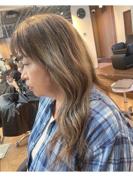 ライズ バイ レボ(RISE by REVO) ペールベージュセクションカラーグラデーションカラー外ハネボブ