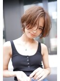 【GEEKS渋谷】ハンサムショート/クリアブラウン/秋冬カラー/小顔
