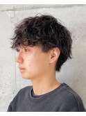 波巻き/メンズパーマ/メンズツーブロックコンマヘア束感ショート