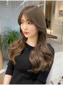 韓国ヘアレイヤーカット　小顔顔まわりサイドバング似合わせ
