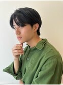 メンズ韓国ヘアー　センターパート/10代20代30代