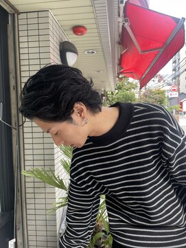 ウェルネス(Wellness) マッシュパーマウルフ波巻きハイライト17