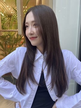 ノイ(noi) 顔周りレイヤーカットくびれヘアミルクティーベージュカラー