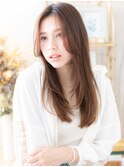 センターパートかきあげ前髪抜け感小顔ロングc4大宮30代40代!