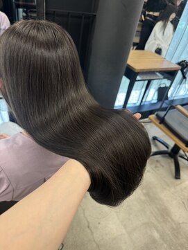 シーン(seen) ブリーチなし透明感カラー オリーブグレージュ 韓国ツヤ髪