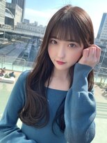 エトワ 新宿(ETOWA) ウェーブパーマ　シースルーぱっつん　大人可愛い　ロング