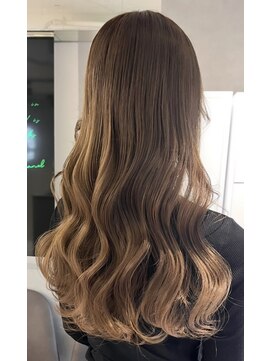 ファイブバイジエクト 堀江(FIVE by The Ect) ミルクティーベージュ×ふんわりカール×髪質改善×ヨシンモリ5