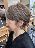 【脱白髪染め】透明感のある明るい白髪ぼかしB Mplusミズイデ