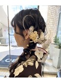 卒業式ヘア 編みおろし