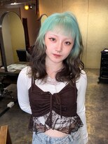 エクーエルム 心斎橋(ECOO yelm)&nbsp;【ミントグリーン×ブラウン】ブリーチ/ハイトーン