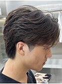 フェザーパーマセンターパートニュアンスパーマルーズパーマ