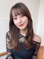 ラルユー 金山(LallYou)&nbsp;暗髪も出せるこなれ感！フェイスレイヤー×ナチュラルセミロング