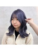 ラベンダーパープルバイオレットレイヤーカット