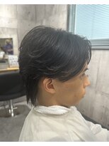 ビカムメンズヘアー 栄店(become men's hair)&nbsp;センターパートウルフ/ニュアンスパーマ/韓国ヘア