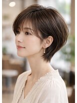 リアン アオヤマ(Liun Aoyama)&nbsp;大人軽やかショート/アッシュブラウン/30代/40代/50代