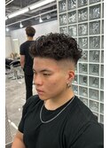 スキンフェード×極道パーマ
