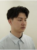 ナチュラルツーブロック/ウェーブパーマ/ビジネススタイル