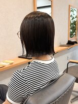 バートランド 白楽(Bertland)&nbsp;島田/髪質改善トリートメントBefore After外はねボブ白髪ぼかし
