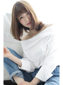 オウル(Owll) 上品な前上りボブ[mignon]マーメイドアッシュ ミディアム