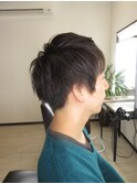 黒髪マッシュ
