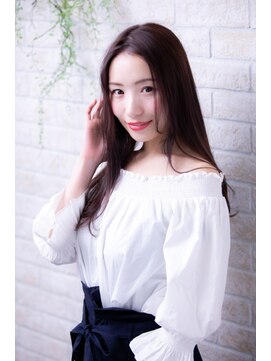 ヘアーアートシフォン 池袋西口店(Hair art chiffon) 伸ばしかけくせ毛風くびれセミディ無造作カールインナーカラー