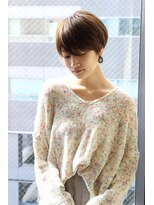 【30代40代50代】丸みが綺麗なハンサムマッシュショート