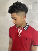 かき上げヘアショートレイアーくせ毛風パーマコンマヘア99