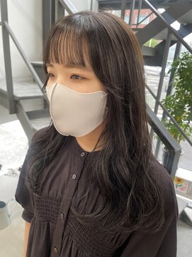 ヘアー アイス 御器所本店(HAIR ICI) ショートバング×アッシュベージュ