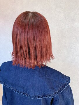 テクライズ 刈谷店(TECHRISE) 切りっぱなしボブ/ピンクベージュ