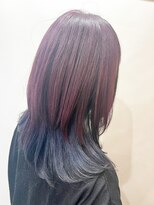 ブリーズ(BREAZE)&nbsp;インナーカラーブルー×パープル［博多美容室］