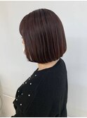 30代40代50代/ワンレンボブ/白髪染め/ダークブラウン/ワンカール