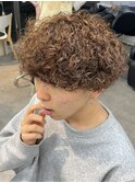 波巻きスパイラルツイストスパイラルパーマツーブロックパーマ