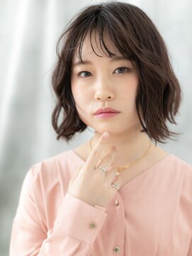 ドクターズサロン LAB 小山店 暖色カラーでシースルー前髪の柔らか大人ボブb小山20代30代40代