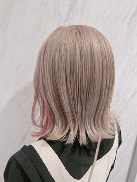 リー 京橋(Lee) 店長今里☆ミルクティーベージュとピンクのインナーカラー☆