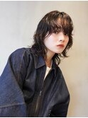 ニュアンスパーマ/切りっぱなしボブ/ミディアム