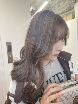 マーシュ 梅田(marshu) 透け感ハイライト ベージュカラー°○