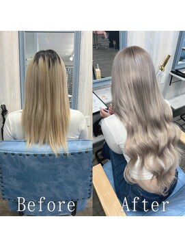 あるじゃんすー 静岡店 ホワイトシルバー#シールエクステ#グレージュ#カール#韓国