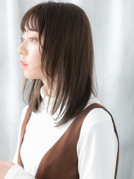 ヘアーリゾートパル(HAIR RESORT PAL) 暖色系カラー艶感ストレートウェットヘアd天王台20代30代