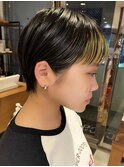 バングカラー　ショートカット