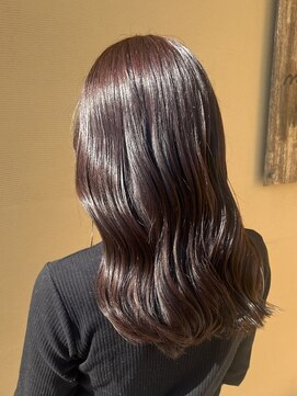 ミュー(miyuu) ブリーチ無しで染めたい!春にピッタリなピンクブラウン