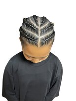 ガルボヘアー 桟橋店(garbo hair)&nbsp;コーンロウ デザイン 自毛 マンバン女子 刈り上げ