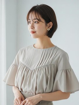 ソンノ(sonno) シースルーバング こなれ感 ショートカット 20代30代 艶髪