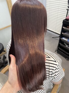 アリアツイン バイ エクラート 池袋西口店(ARiA TWiN by ECLART) カシスブラウン［髪質改善］［縮毛矯正］