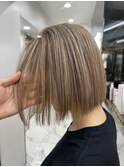 ミルクティーハイライト/ボブカット/ショート/外国人風/メッシュ