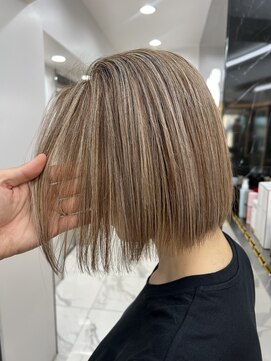 ラピス 渋谷本店(Lapis) ミルクティーハイライト/ボブカット/ショート/外国人風/メッシュ